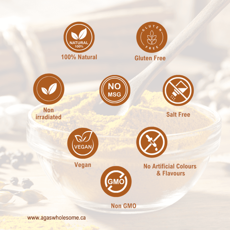 Aga's curry powder features